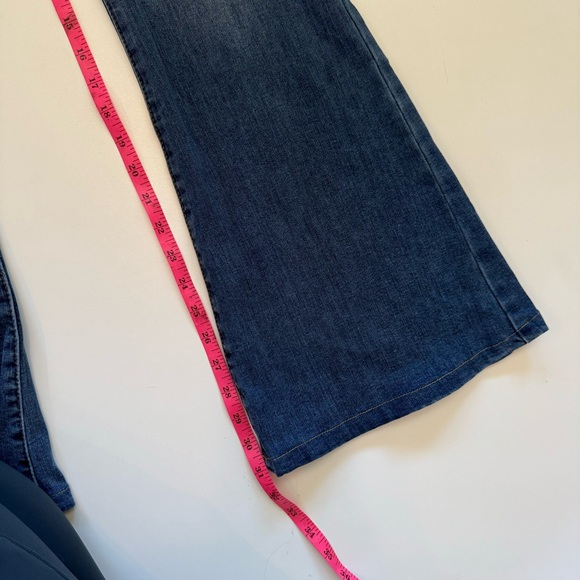High Rise Boot Cut Flare Distressed Western Cowgirl Jeans Size 29/9 - Picture 7 of 12